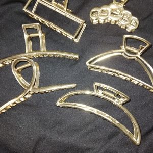 New set of 6 hair clips